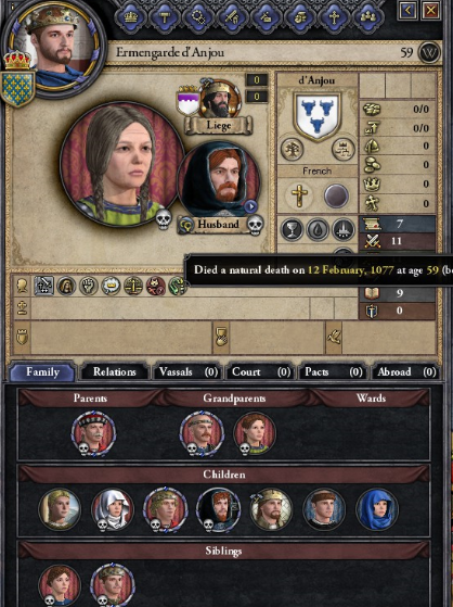 Ermengarde D'anjou death, June 1077.PNG